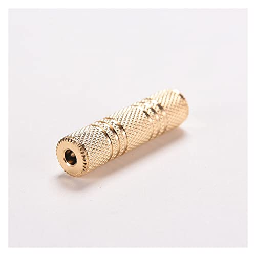 Adaptateur 3,5 mm femelle à femelle plaqué or avec connecteur stéréo robuste
