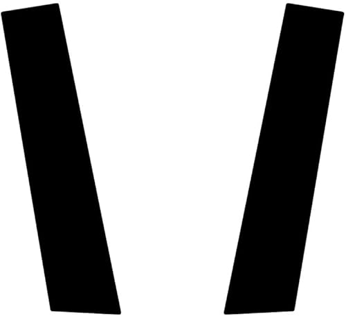 Miniatura 3 de Rvinyl Moldura de ventana de poste de pilar compatible con Honda Accord 2008-2012 (Coupe) - Brillo (negro)