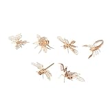 HOOTNEE Rompecabezas 3D de Madera, 6 Modelos de Insectos y Animales, Juguetes Educativos de Bricolaje, Decoración Compacta Segura Esquinas Redondeadas, Adecuado para Estimular