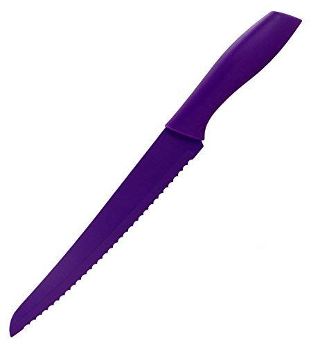  Professional Solid Color Bread Knife, 12.50-Inch Long-Purple Color