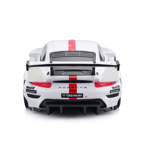 Modelo a escala 1:43 Bburago 911 RSR Blanco y Rojo miniatura 3