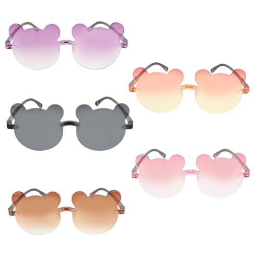 VALICLUD Kids Sunglasses Party Favors 5 Pack Cartoon Glasses for Girls Boys Uv Blocking Sunglasses