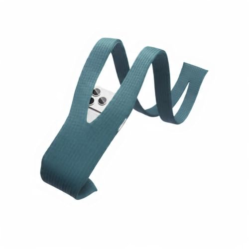 Image of iPhone Pocket Features a Singular 3D-Knitted Construction Designed to fit Any iPhone a Beautiful Way to wear and Carry nitted Scarf with Contrast Stripe Detail, Unisex, (Sky) (Long)