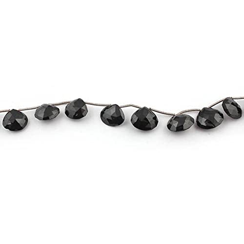 Perles onyx noir de qualité supérieure briolettes cœur facettées 15mm LKBEADS