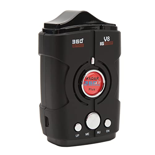 Radar Detector, Car Radar Detector with 360 Degree Protection, Real Time Voice Alerts Stable Signal Extended Range 2.4GHz 410MHz Built in GPS Speed Radar Detector for City Highway