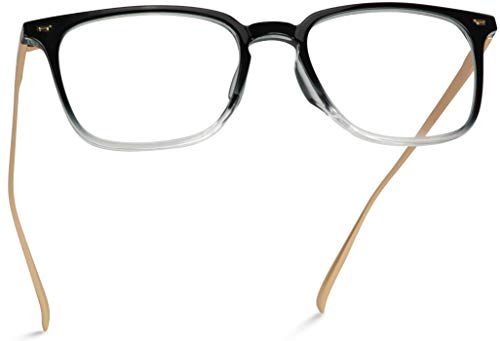 Blue Light Glasses (Square Metal) UV Blocker to Protect Eyes from Computer - Women, Teen, Unisex, Non Prescription Cool Nerd