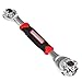 KILOW 52 in 1 Socket Wrench, Stainless Steel MultiFunction Wrench Tool with 360 Degree Rotating Head, Universal with Rubber Handle for Home Bicycle Motorcycle Car Repair