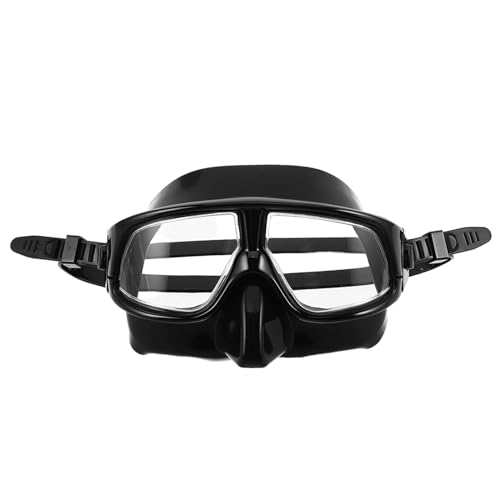 CIYODO Máscara de Buceo para Adultos con Correa Ajustable Diseño Volumen y Sello Antifugas Gafas de Snorkel Negras con Visión Amplia para Natación y Pesca Submarina
