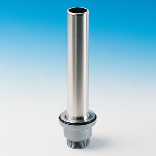 Bonde avec tube de surverse acier inox 120 mm pour évier diamètre 60 mm