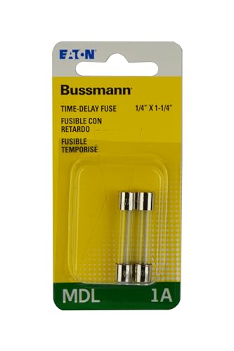 Eaton Bussmann series MDL Glass Fuse 1 Amp - 2 Pieces