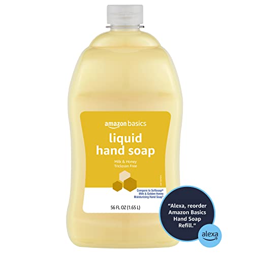 Amazon Basics Liquid Hand Soap Refill, Milk And Honey Scent, Triclosan-Free, 56 Fluid Ounces, Pack Of 1 #TOP2