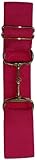 Equestrian Elastic Belt for Women and Girls (Hot Pink with Gold Buckle), One Size