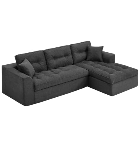 Image of Hobestluk Couch Sofa for Bedroom, Living Room, Office (Grey-R, Large)