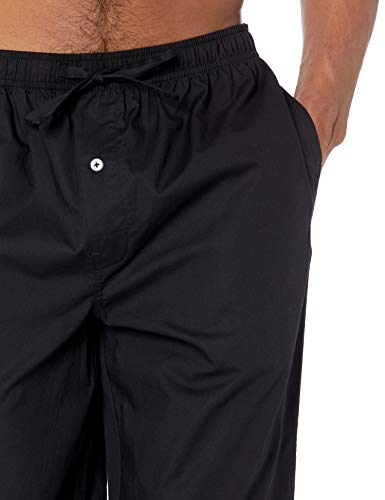 Amazon Essentials Men's Straight-Fit Woven Pajama Pant, Black, Large #TOP2