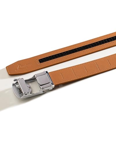 Image of Dartee Men's Golf Belt - Leather Ratchet Belt with Ball Marker, One-Size Adjustable Fit, Course and Casual Wear