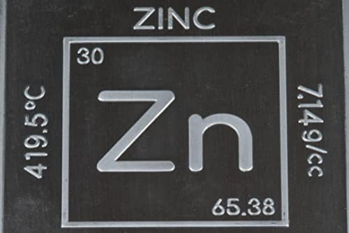 1 Pound Zinc Bar Bullion Paperweight with Element Design | .999 Pure Zinc Metal bar Made in USA by Unique Metals - Thumbnail 6