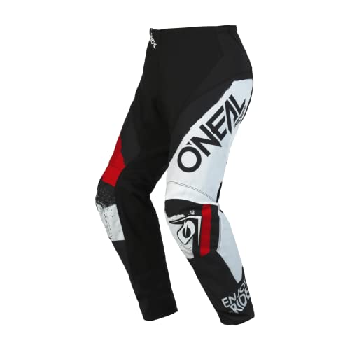 O'NEAL Pantalones Element E022-3028, Blanco/Rojo, W44 Unisex Adulto