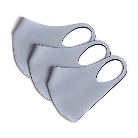 maskfactory COOL (MIPAN aqua-X) + aerosilver, Reusable, Breathable Color Face Mask (3 Pack) (X-Large, Gray - Dark Gray) Cover