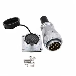 HangTon WS28 35 Pin 5A Aviation Circular Metal Power Connector Threaded Zinc Alloy Quick Connect Cap High Voltage 18AWG Wire Solder