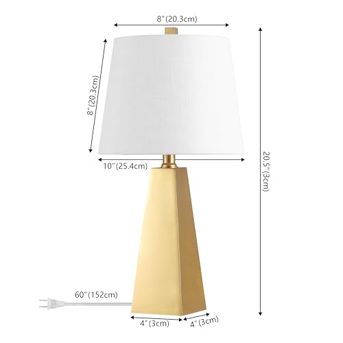 Lámpara de mesa JONATHAN Y 20.5" Dorada de resina moderna miniatura 4
