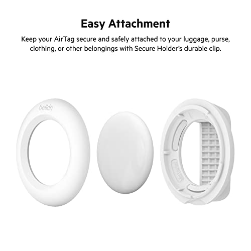 Belkin AirTag Case with Clip, Secure Holder Protective Cover Key Chain - Image 2