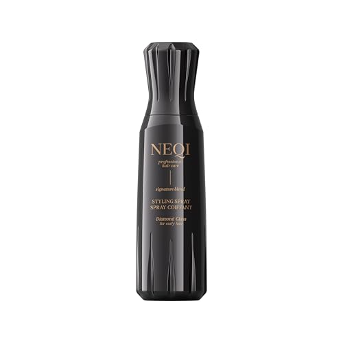 NEQI DIAMOND GLASS Styling Spray antiencrespamiento para rizos 180ml - Rizos definidos, elasticidad duradera - Protección hidratante, brillo radiante - Made in Italy