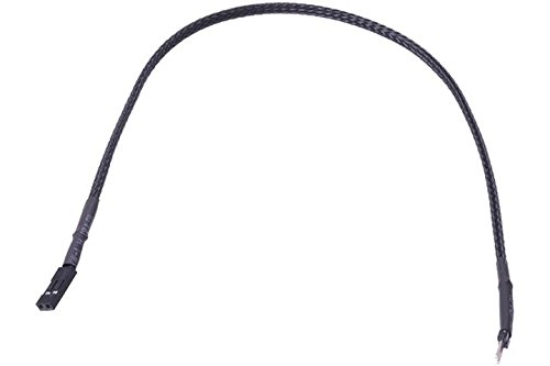 Phobya 0 2-Pin Extension Female/Plug 30cm - Black             Cables 2-Pin Cables