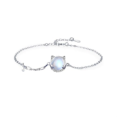 Bracelet pierre de lune femme argent extensible idéal pour sublimer vos tenues