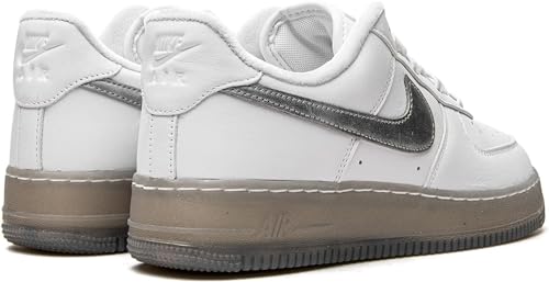 Image of Nike Men's Air Force 1 Shoes, White /Metallic Silver /Coconut, 9.5