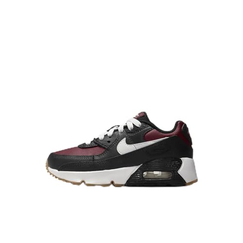 Nike Air Max 90 LTR Little Kids’ Shoes (CD6867-024, Black/Team Red/Gum Light Brown/White) Size 1