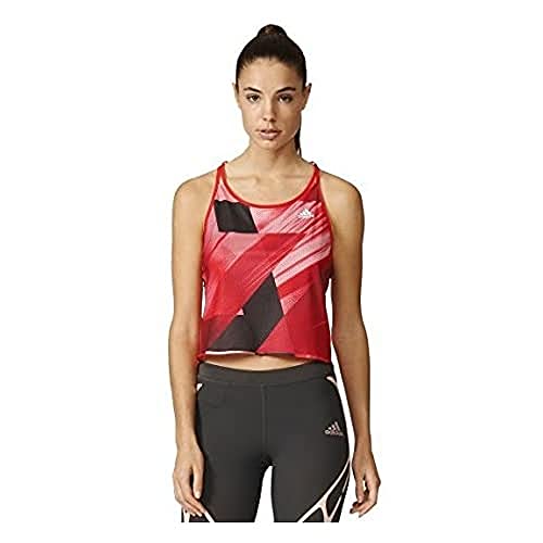 Preisvergleich Produktbild adidas Damen Adizero Tanktop, White / Ray Red, S