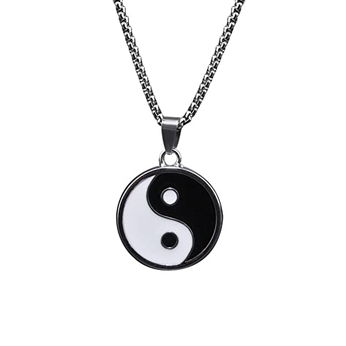 ShiQiao Spl Collier Yin Yang pour femme et homme avec pendentif Tai Chi, cadeau d'anniversaire pour Noël, garçons et filles
