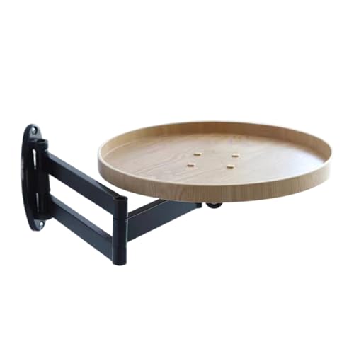 Table pliante murale ronde étagère rétractable meuble paroi maison