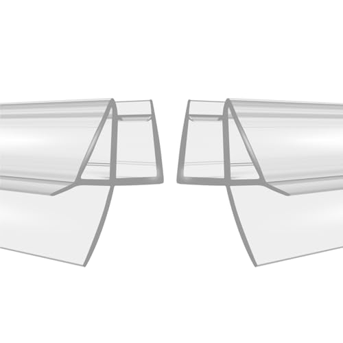 2-Pack Shower Door Bottom Seal (1/4'' X 39'') Glass Shower Door Seal Strip with Drip Rail Frameless Shower Door Sweep can Covers up to 13mm Gap
