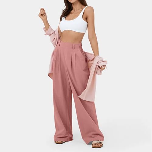 Kervaky Women's wide leg pants, high waisted, casual, loose, fashionable, comfortable and breathable3