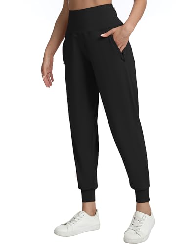Womens Joggers with Zipper Pockets Lightweight Workout Athletic Pants for Travel Gym Lounge2