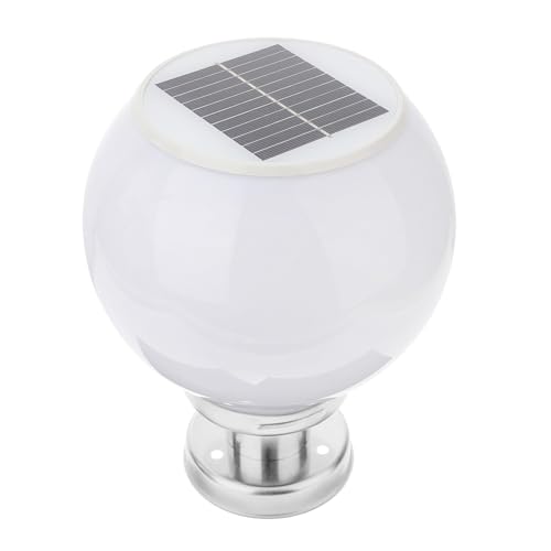 MAGICLULU Luces Solares para Jardín Exterior, Lámpara de Poste de 20 Cm Luz Blanca, Material Acrílico y Acero Inoxidable, Decoración para Vallas y Patios, Iluminación LED Color Aleatorio