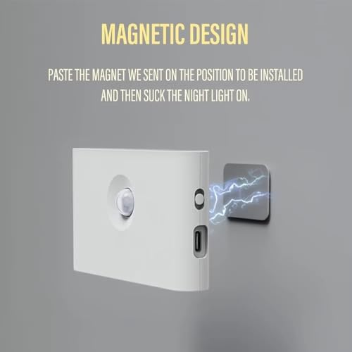 Image of LED Under Cabinet Lights, Auto Motion Sensor, 3 Modes, USB Rechargeable, Motion Sensor Light for Home Indoor Outdoor, Cupboard, Kitchen and Stairs (Stair)