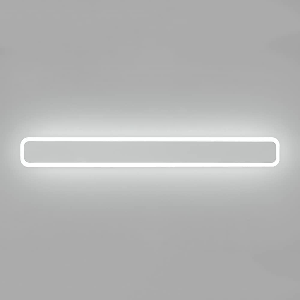 KBUUKYYXouy White Linear Metal Wall Light with Acrylic Shade Wall Washer, Modern Strip Wall Lamp, Bedroom Bedside Long Wall Sconce,59CM(79CM)