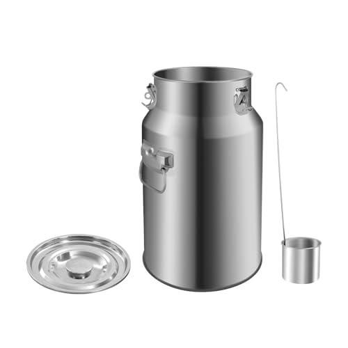 Fichiouy Baril en Acier Inoxydable, Fermenteur en Acier Inoxydable 18L Home Brewing Wine Beer Making...