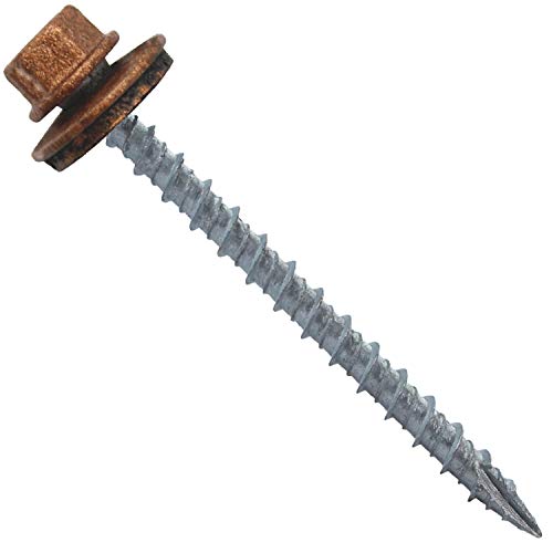 Vis de toit en tôle et toiture métal de 6,3 cm avec tête hexagonale cuivre