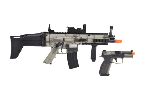 Soft Air FN Airsoft Kit Including FN Scar AEG Electric Powered Rifle (302 FPS) and FNS-9 Spring Pistol (300 FPS)