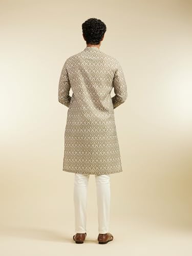 Image of DIWAS BY MANYAVAR Men's Cotton Blend Printed Kurta (1pc)