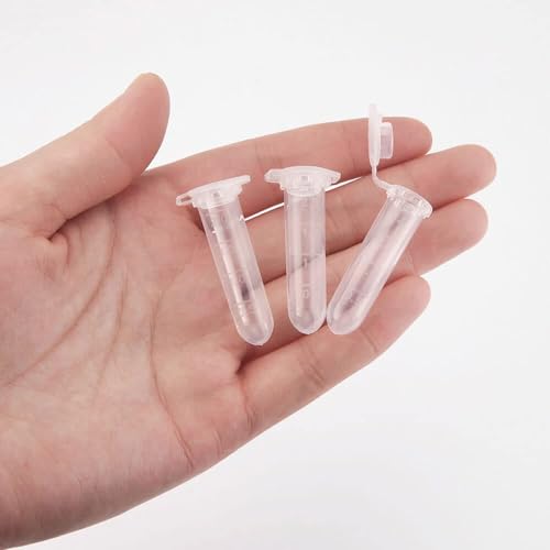 Zoomto ZOOMTO-011-2ML Microcentrifuge Tubes 1000Pcs,Centrifuge Tubes With Attached Lid,Clear Round Micro Centrifuge Small Sample Bottle Vials Container For Lab,Plastic Lab Snap Tubes,[2Ml thumb #1
