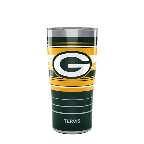 Tervis Traveler NFL Green Bay Packers - Hype Stripes Triple Insulated Tumbler Travel Cup Keeps Drinks Cold & Hot, 20oz, Stainless Steel - image 1