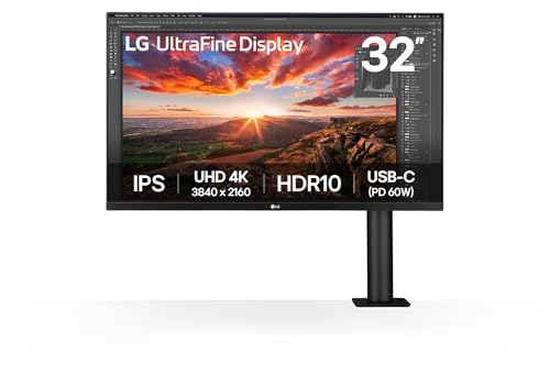 LG Ultrafine™ 32UN880K-B Ecran PC 4K 32' - Dalle IPS résolution UHD (3840x2160), 5ms 60Hz, HDR 10, DCI-P3 95% (CIE1976), inclinable, Orientation Gauche/Droite, réglable en Hauteur, Mode Portrait