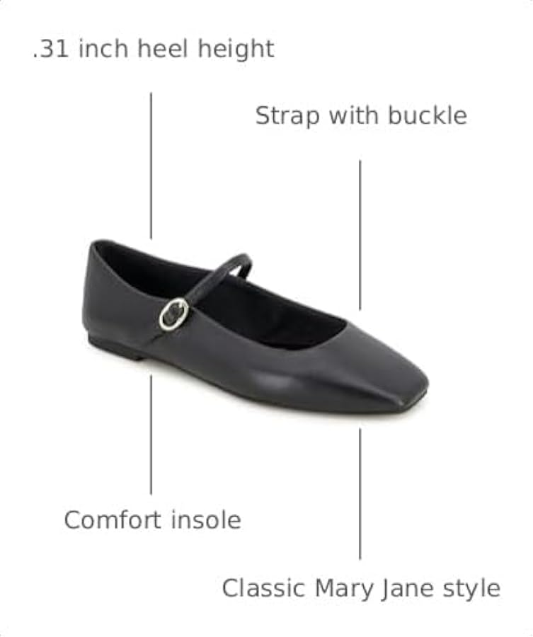 Amazon.com | Kenneth Cole New York Jasper Black Leather 5 | Flats