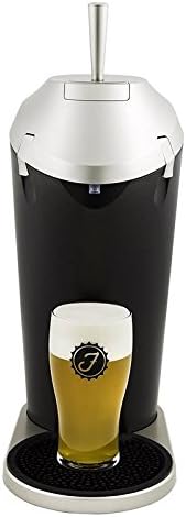 Fizzics Original. Portable Beer System with Fizzics Micro-foam Technology for a Bottle to Draft Experience (for 64 oz. growlers, cans and bottles). Black and Gray.