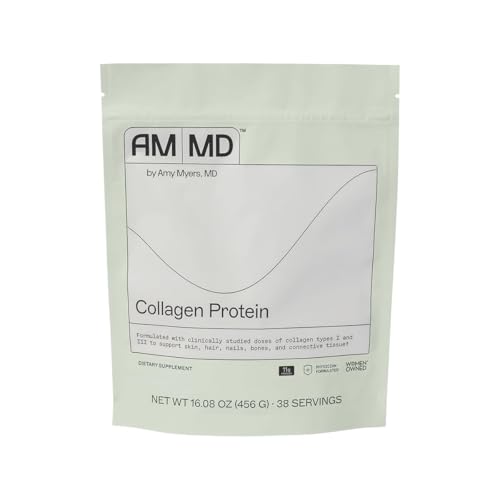 Amy Myers MD Collagen Protein Powder - Type 1 & 3 Collagen - Bovine Collagen to Support Healthy Hair, Skin & Nails - Gluten-Free, Dairy-Free & Non-Soy - 16.08 oz (38 Servings)