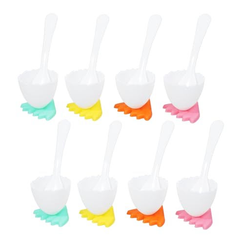 COLLBATH Egg Holder Cups Foot Design Pcs Set Soft Egg Holders for Boys and Girls Easter Decor Safe for Breakfast